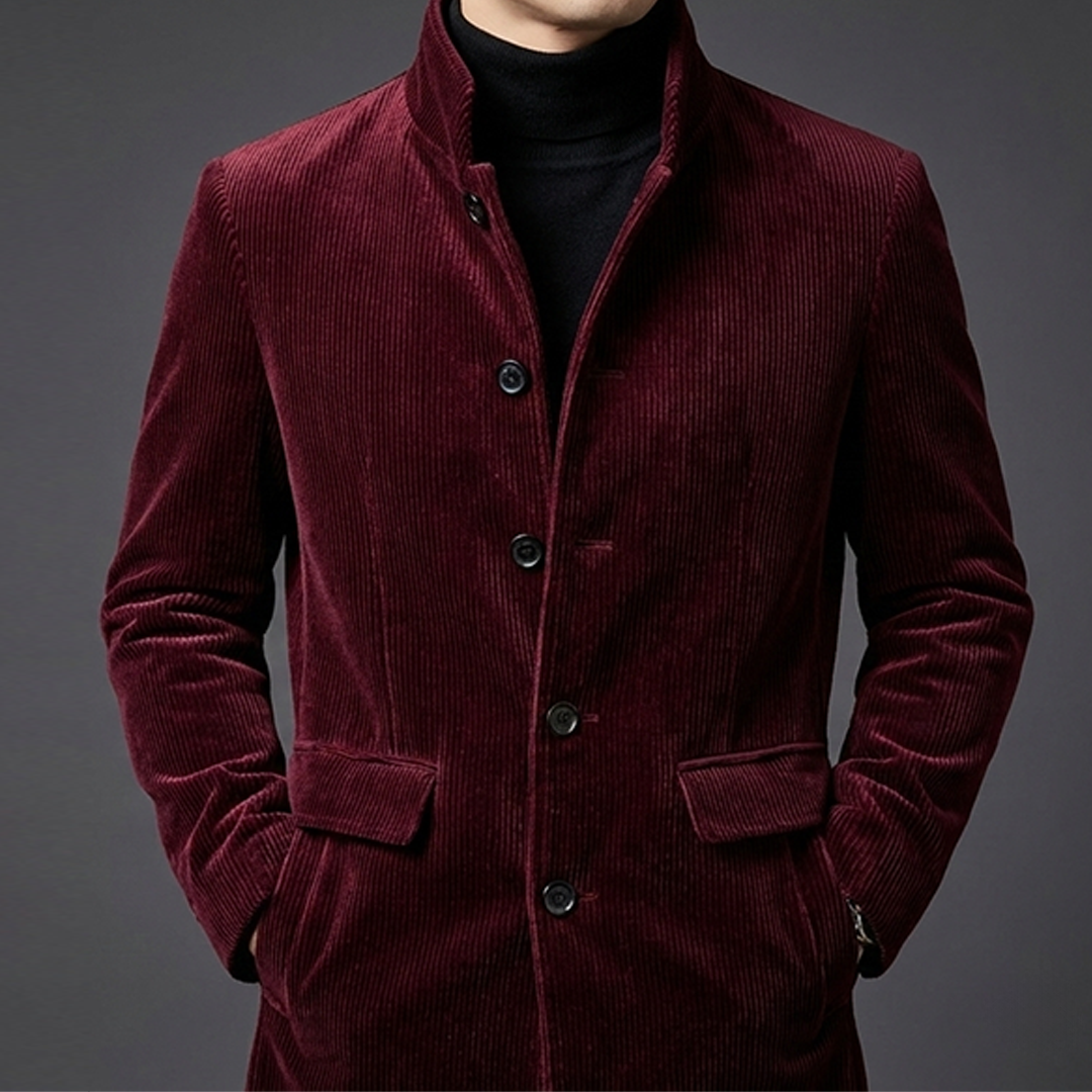Marco Cord-Jacke – Gerippte Herrenjacke aus Samt-Optik