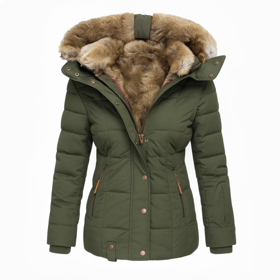 Anna™ Wintermantel Damen mit Fellkapuze - Warmer Gefütterter Parka