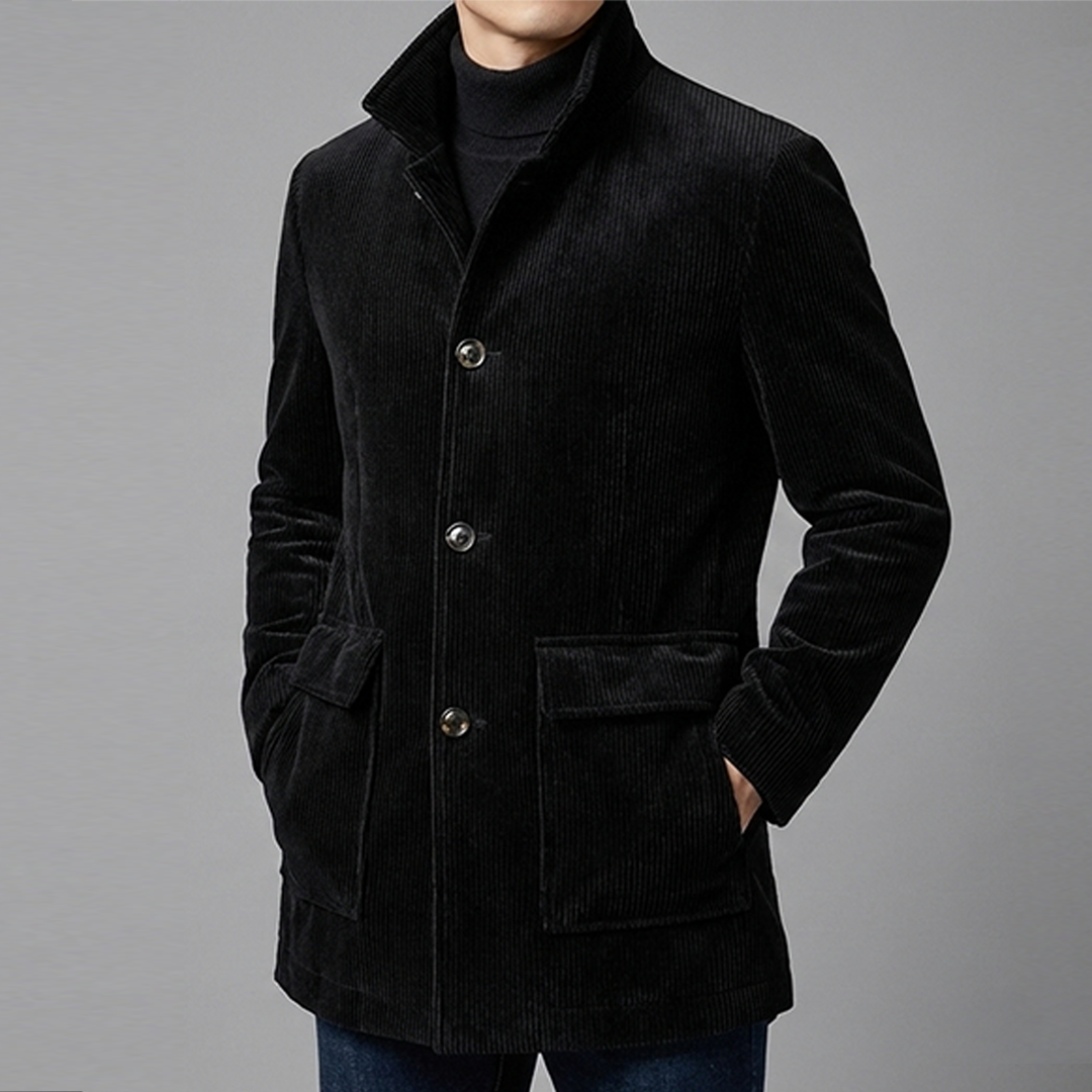 Marco Cord-Jacke – Gerippte Herrenjacke aus Samt-Optik
