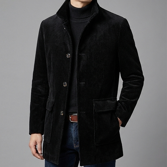 Marco Cord-Jacke – Gerippte Herrenjacke aus Samt-Optik