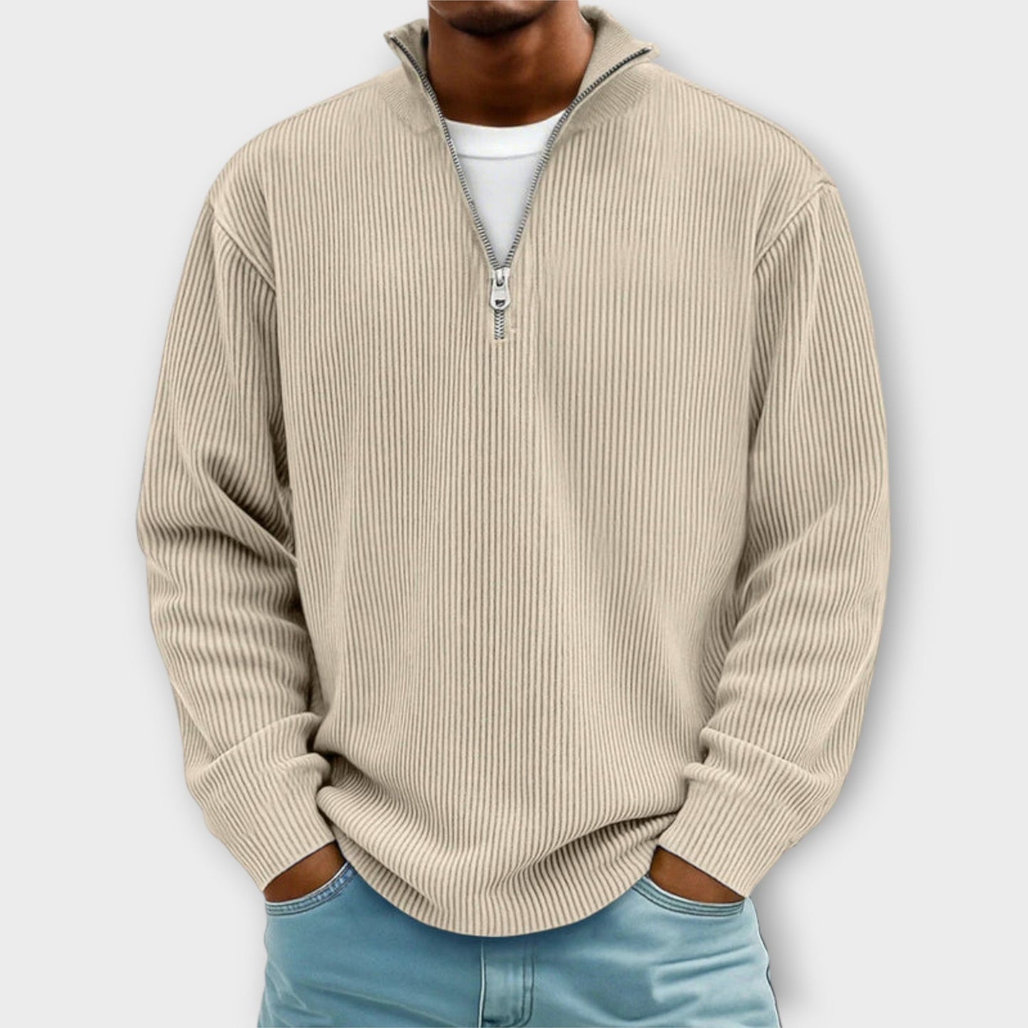 CLIFF™|TRENDY ZIP-PULLOVER