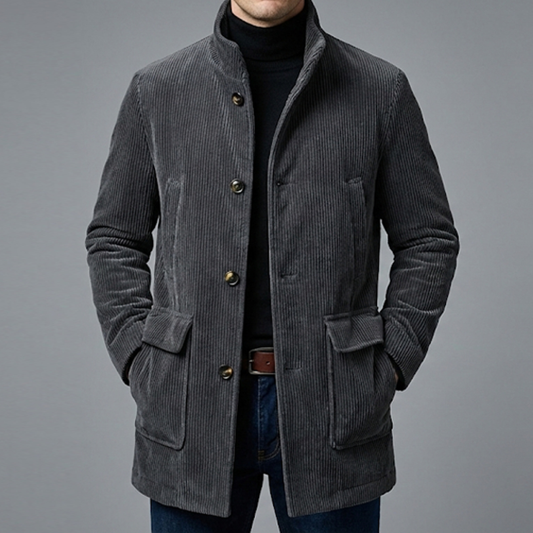 Marco Cord-Jacke – Gerippte Herrenjacke aus Samt-Optik