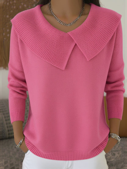 Lucia Warmer Pullover mit Weichem Kragen – Gemütlicher Damen-Strickpullover