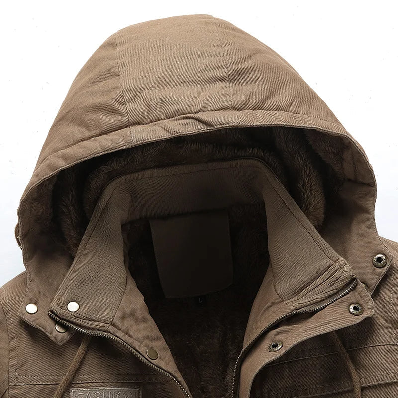 Lässige Baumwoll-Winterjacke